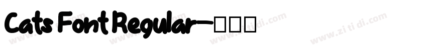 Cats Font Regular字体转换